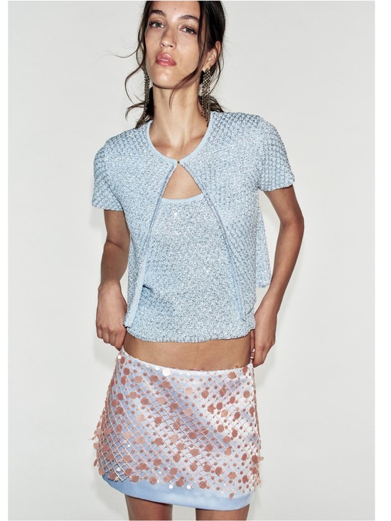 Zara Dresses & Skirts - ZARA SEQUIN MINI SKIRT